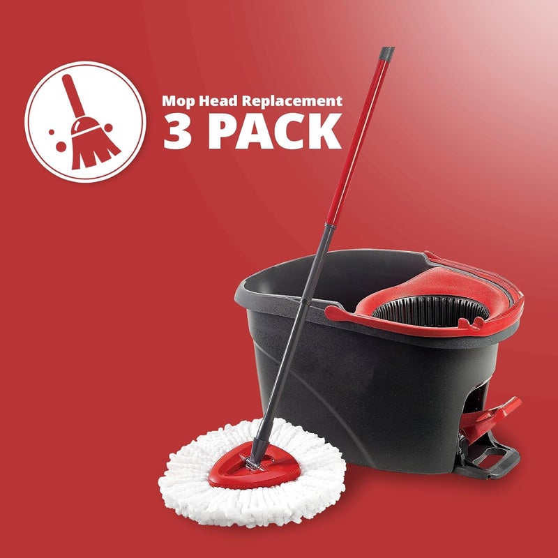 Dwavele Mop Replace Head, 6 Pack Spin Mop Replacement Head Easywring 1-Tank System, Easy Cleaning, Microfiber, Machine Washable - Image 4